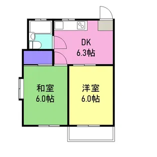 タカラマンション【2階】の間取り