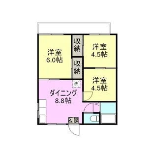 コーポ寺崎【203号室】の間取り