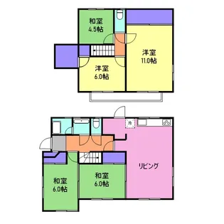 山口県岩国市由宇町港2丁目【一戸建】の間取り