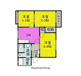 タウニー 松永【2階】の間取り
