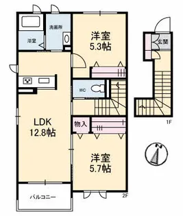 シャーメゾン小郡新町【2階】の間取り