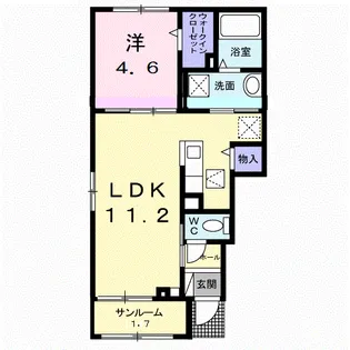 フレーシュ・ベルB【1階】の間取り