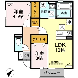 アイネヴェルトD棟【1階】の間取り