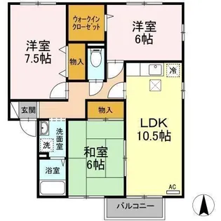セジュールセト【1階】の間取り