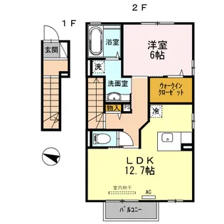 ゴールドクエスト B棟【2階】の間取り