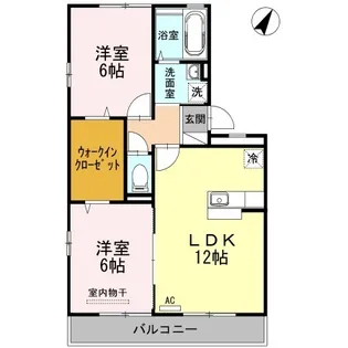 リビングタウン朝田 B棟【2階】の間取り