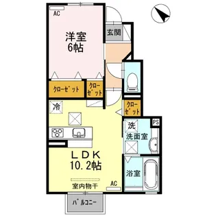 ハッピークローバー【1階】の間取り