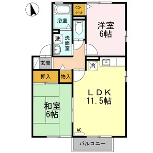 ルマ フジワラ ドゥア【2階】の間取り