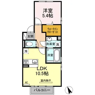 マリースプリング A棟【2階】の間取り