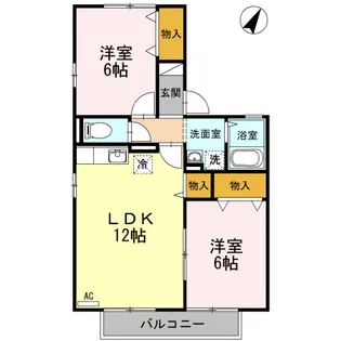 アイネヴェルト C棟【2階】の間取り