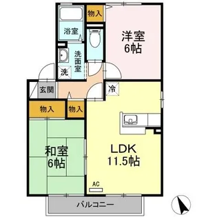 フォルテF A棟【2階】の間取り