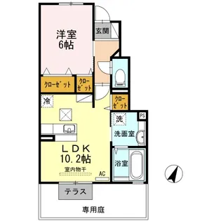 シャルマン彩【1階】の間取り