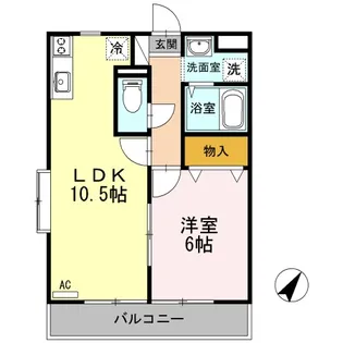 アバンウェル今井町Ⅱ番館【4階】の間取り