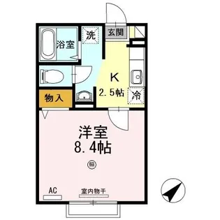 センターロード A棟【2階】の間取り