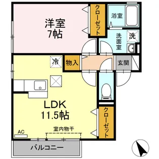 モナリエK【1階】の間取り