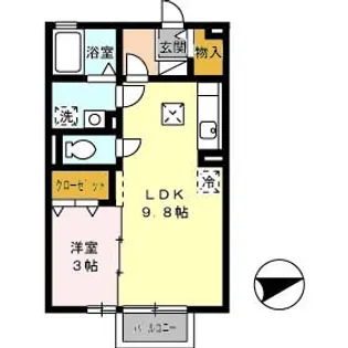 セジュール高本【1階】の間取り