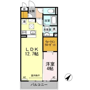 シャイン ブランチ湯田【1階】の間取り