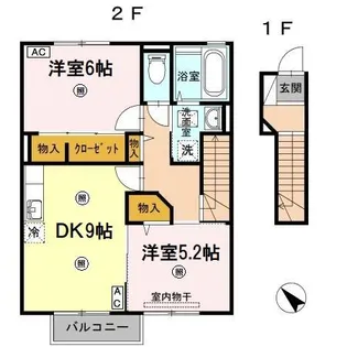 メゾン・ド・ソウェル B棟【2階】の間取り