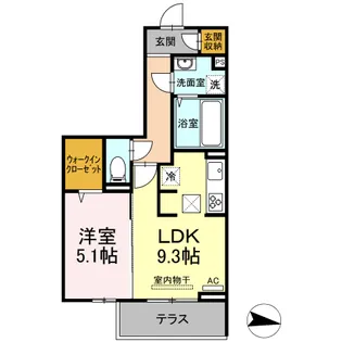 ソンシール新山口【1階】の間取り