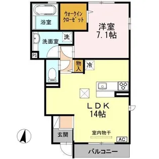 ヴァン・フルール【1階】の間取り