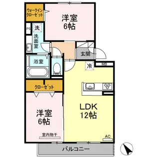 ユナイテッド フィールズ【302号室】の間取り