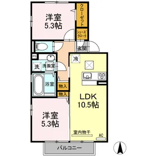セントラル レジデンス D棟【1階】の間取り