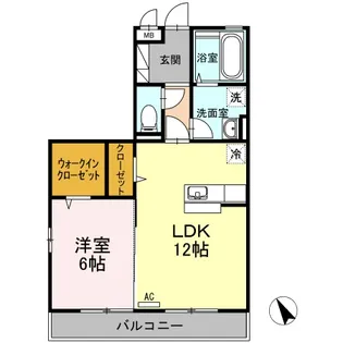 ウエストヴィラージュ華浦【3階】の間取り