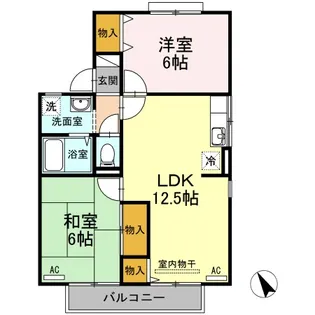 セジュール徳田 A棟【2階】の間取り