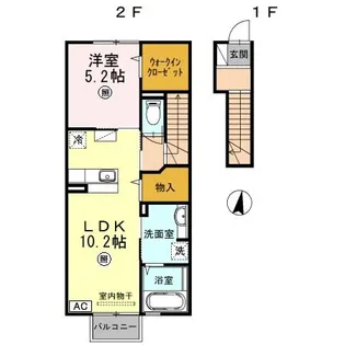 ボナール B棟【2階】の間取り