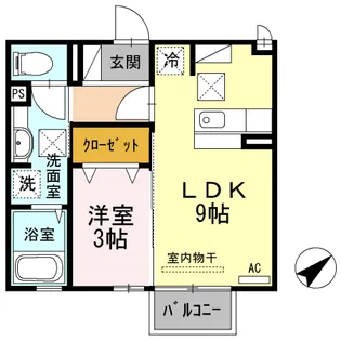 ラ・ネージュ【1階】の間取り