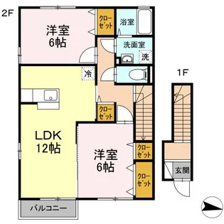 ビズビー広瀬 B棟【2階】の間取り