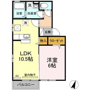 ユイール A棟【1階】の間取り