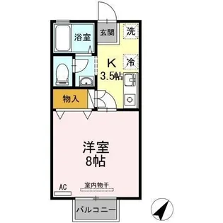 ひかりハイツB【2階】の間取り