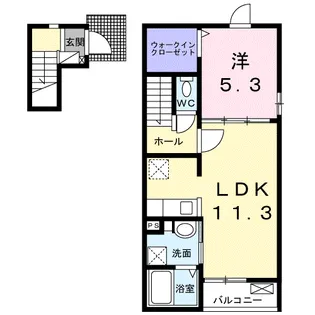 カーサ・ピアッツァ 晴海【2階】の間取り