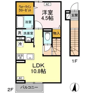 DーROOM若宮【2階】の間取り