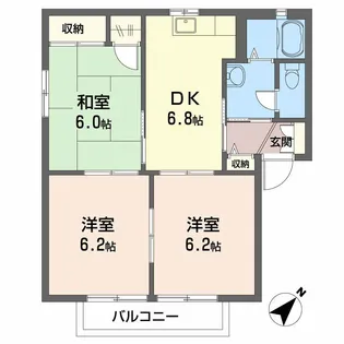 サンフォーレス A棟【2階】の間取り