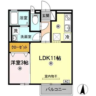 ルミナス南栄【1階】の間取り