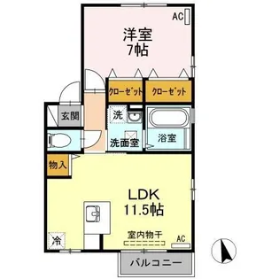 ヴィラ・メルベーユ【2階】の間取り