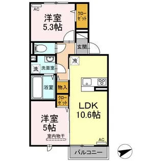 アイネヴェルト八方原【2階】の間取り