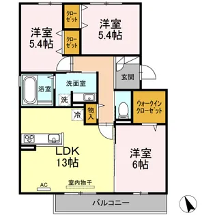 フレアオッツK【3階】の間取り