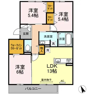 フレアオッツK【2階】の間取り