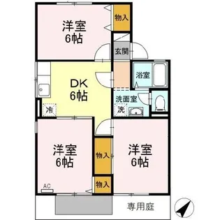 カーザ トスカーナA棟【1階】の間取り