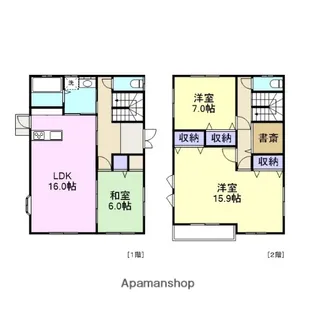 山口県岩国市青木町3丁目【一戸建】の間取り