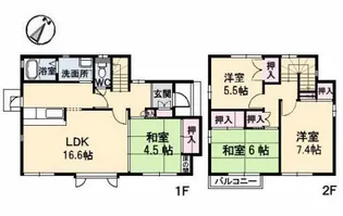 山口県防府市大字牟礼【一戸建】の間取り