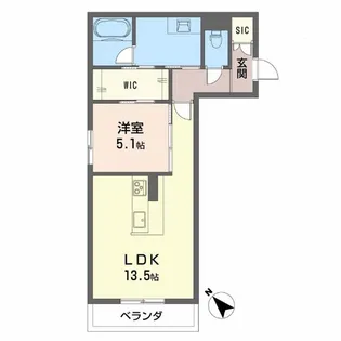 シャーメゾンアルバスⅡ【1階】の間取り