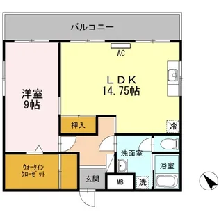 レジデンス内田【4階】の間取り