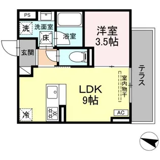 ディアライズ春日町 A棟【105号室】の間取り