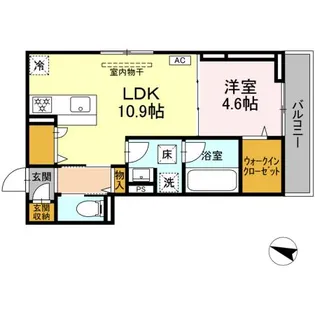 ディアライズ春日町B棟【101号室】の間取り