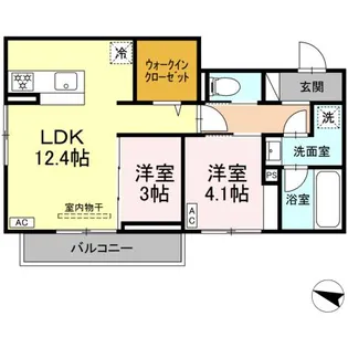 ディアライズ春日町B棟【2階】の間取り