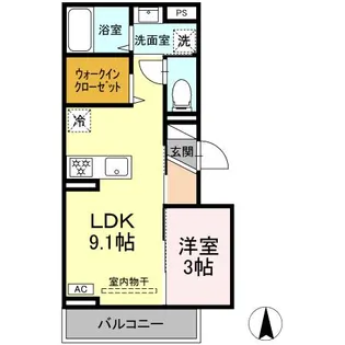 GRAND FLEUVE 開出【3階】の間取り